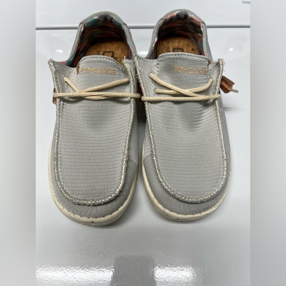 Hey Dude Shoes - Hey Dude Women’s Wendy Eco Cloud Light blue/gray Slip-On Loafers.